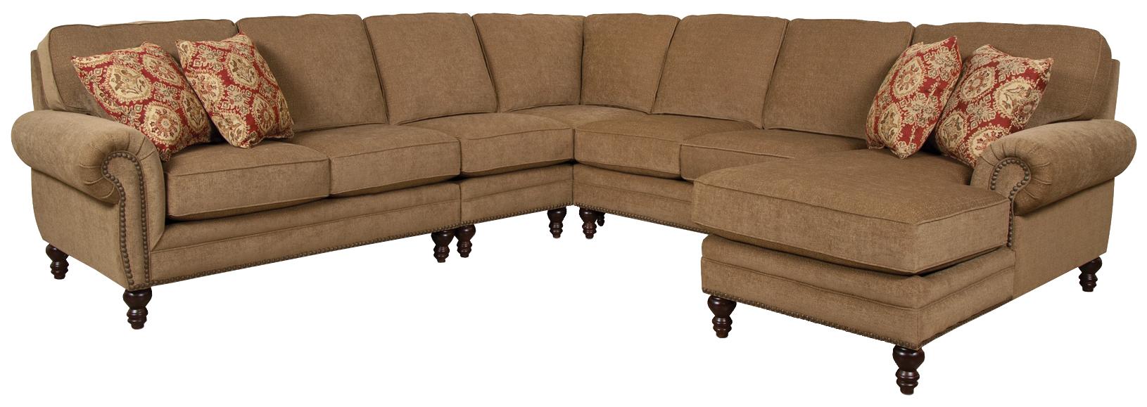 England Amix Seven Seat Sectional Sofa with Right Side Chaise Darvin